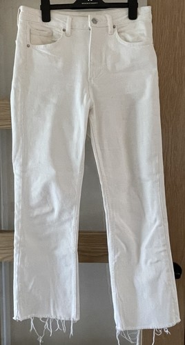 Zara white cropped frayed - zara,