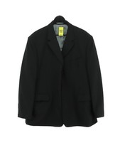 Taylor & Reece Men's Blazer Chest: 48 in Black 100% Polyester Overcoat