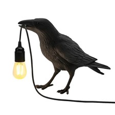 Black Bird Resin Crow LED Desk