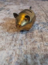 Vintage Brass Piggy Bank Coin