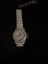Chanel J12 White Ceramic Watch with Diamond Hour Markers - Good Condition