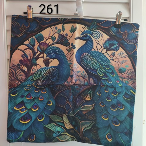 Peacocks design thick woven