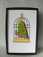 Budgie pin badge. 2 colour
