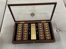 The House of Faberge Imperial Dominoes - Gold plated - by the Franklin Mint