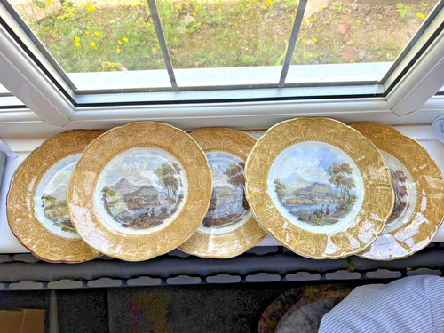 Prattware plates landscape - 5,