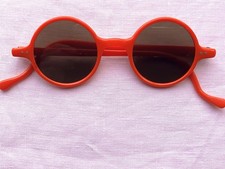 Vintage ROUND RED SUNGLASSES 