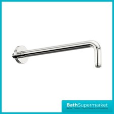 400mm Round Chrome Wall Mounted Shower Arm – Modern Fixed Head Support