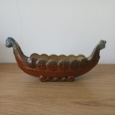 Vintage Wade Porcelain, Viking Longboat Dragon Ship Boat, Dish Trinket Ornament