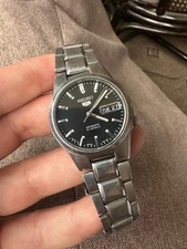 Vintage Seiko 5 Automatic Black Dial Stainless Steel Men’s Watch 7S26-02L0