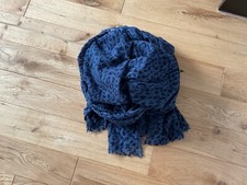 ZARA blue leopard print scarf NWOT