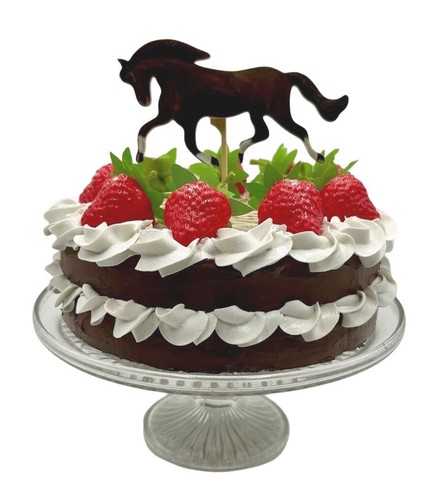 Running horse cake topper - running,