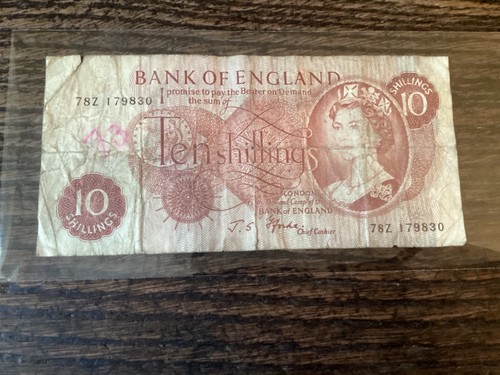 Vintage ten shilling note - vintage,