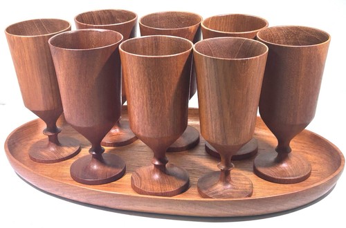Vtg hand turned teak - vtg,