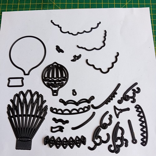 Hot air balloon scene die - hot,
