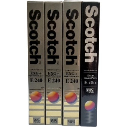 Scotch vhs videocassette tapes - videocassette,
