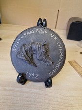vintage terracotta & Bronze Horse Trophy Anglo Part Bred 1992 Championship 