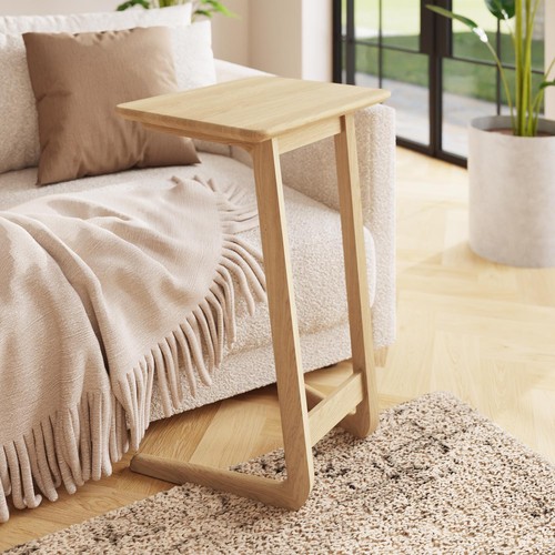 Angled sofa table solid - angled, ash