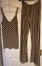ZARA tall women’s stripe 2 piece Trousers set -   size S /Uk 8 - Worn Once!