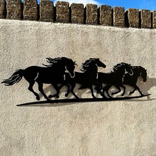 Running Horses Garden Wall Art