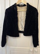 VINTAGE Antique Artvel Black Velvet Evening jacket 1920's Original Condition S-M