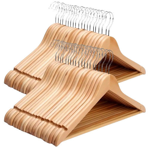Wooden coat hangers suit - wooden,