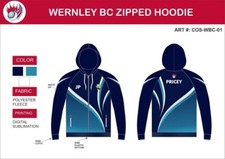 Sublimated Crown Green Bowls Hoodie Full Zip (polyester fleece) embroidery 