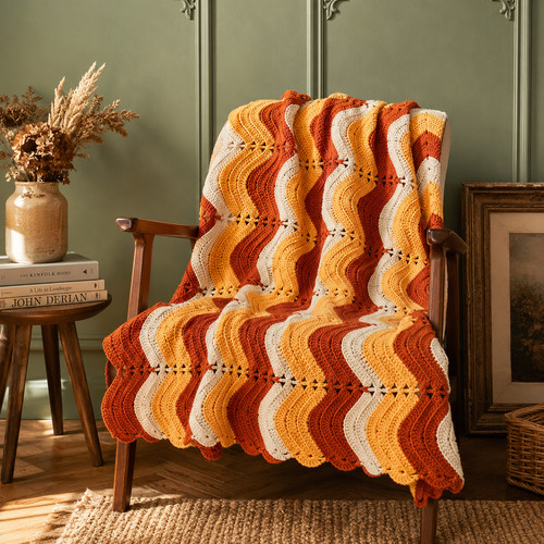 Vintage autumn colours crochet - vintage,