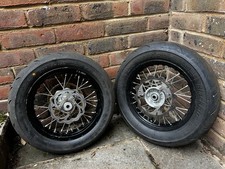 KTM SX 65 12” Pair of Supermoto Wheels 2009-2017 Tyres, Discs And Sprocket.