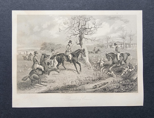 Antique 1843 print fox - antique,