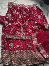 Beautiful pink size L brand new Indian outfit pink and gold Indian wedding guest