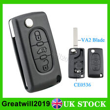 Remote Key FOB Case Shell 3 Button For Peugeot Partner Citroen Dispatch Berlingo