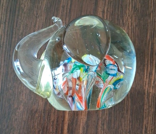 Hand blown lenwile elephant - hand,