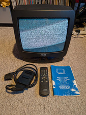 Akai 1420 Mp2 37 H1 Retro Gaming CRT TV Monitor Television 14" Remote Manual 