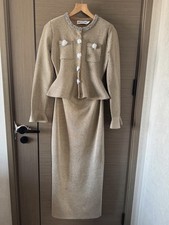 Self Portrait Gold Knit Dress