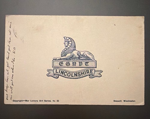 Wwi postcard lincolnshire - wwi,