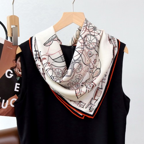 Double face wool - silk, scarf