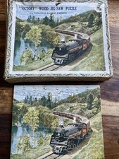 G.J. Hayter & Co LTD 1950s Vintage Wooden Jigsaw Puzzle Canadian Pacific Express