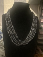 Amythest Vintage Necklace 5 Strands Purple Toned Beautiful Item 