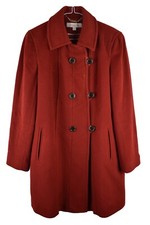 JACQUES VERT Red Wool Overcoat