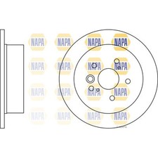 2x Brake Discs Solid Rear