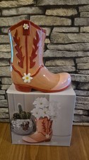 Cowboy Boot Flower Vase