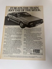 Original Classic 1978 Lancia Beta Montecarlo Magazine Advert Poster Garage Retro