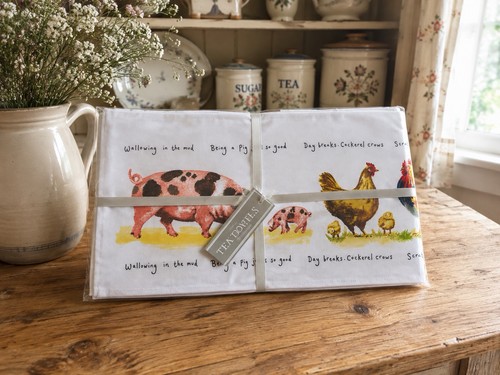 Farmyard animal tea - farmyard, towels