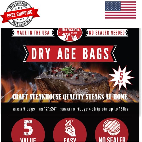Dry age bags for meat - dry, 12”