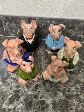 Wade Nat West Pigs - Full Set Including Cousin Wesley - All Genuine & Excellent