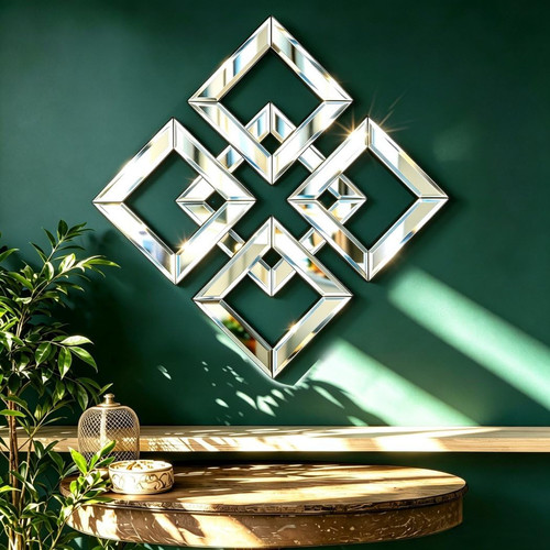 Modern 12x12 silver square - silver,