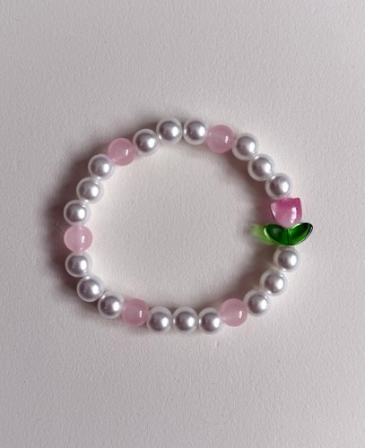 Pink pearl and - and, bracelet