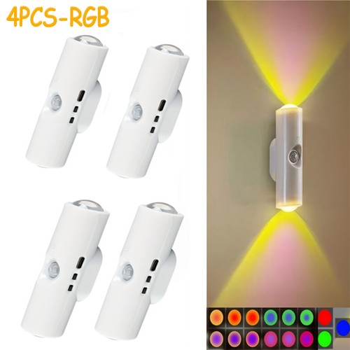 4pcs magnetic rgb led - 4pcs, night