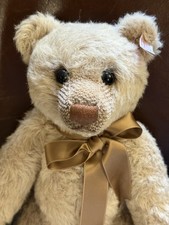 STEIFF 664434 BRITISH COLLECTORS 2013 TEDDY BEAR 36CM GROWLER  Grey/Beige Alpaca