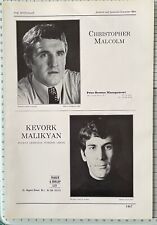 CHRISTOPHER MALCOLM rare Vintage 1968 Acting Agency Page : Empire Strikes Back